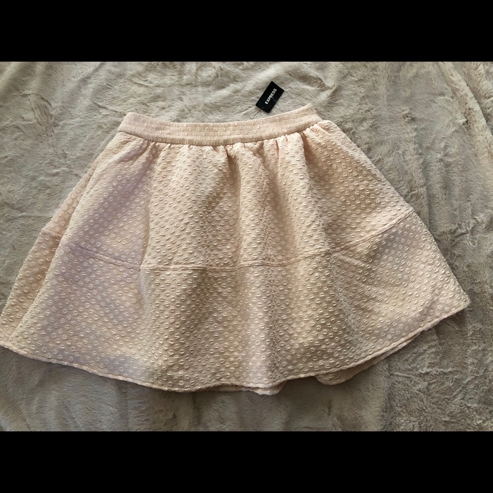EXPRESS pink dotted skirt